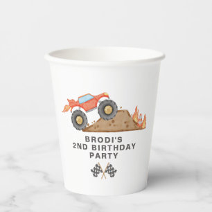 Gobelets En Papier Anniversaire garçon camion monstre rouge BRODI