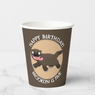 Gobelets En Papier Anniversaire personnalisé de loup affamé