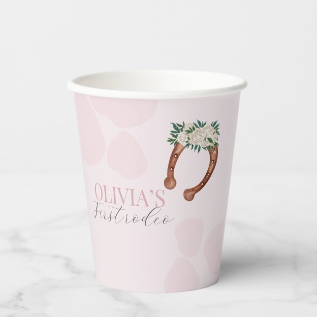 Gobelets En Papier Anniversaire rosé de cofille occidentale (Recto)