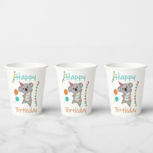 Gobelets En Papier Anniversaire Unique Souhaite Joyeux Anniversaire P