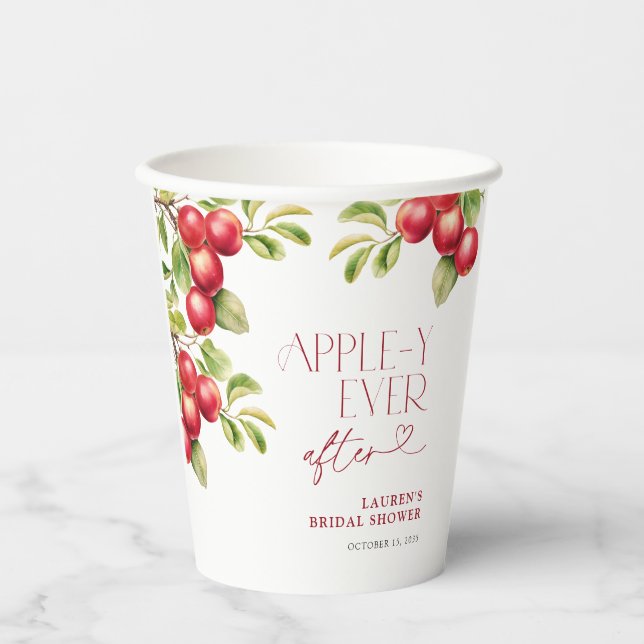 Gobelets En Papier Apple moderne toujours après la Fête des mariées A (Recto)