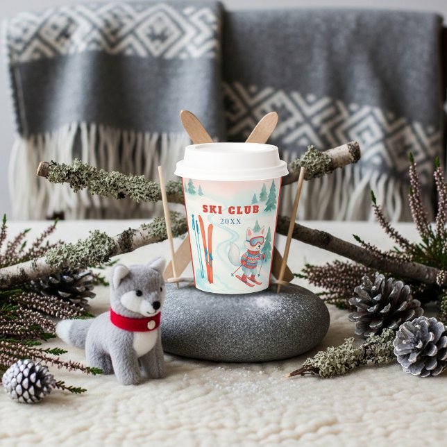 Gobelets En Papier Après Bébé Ski Club Baby Arctic Fox  (Après Bébé Ski Club Baby Arctic Fox Paper Cups)