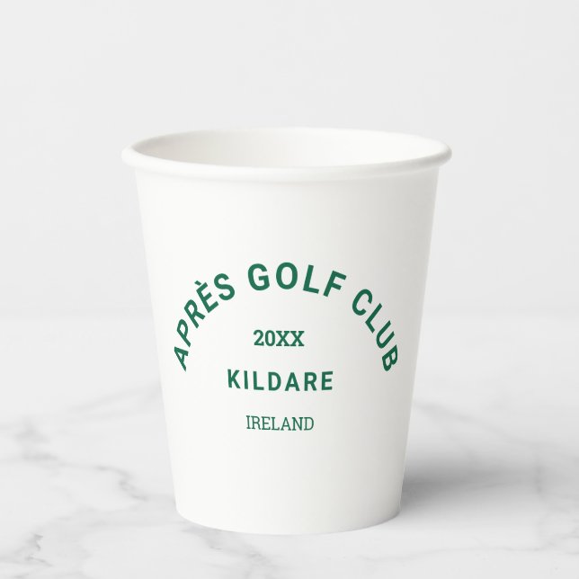 Gobelets En Papier Après le Golf Club Forêt Vert Golf Social Crest (Recto)