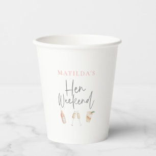 Gobelets En Papier Aquarelle cocktail champagne bachelorette party p