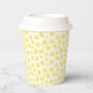 Gobelets En Papier Aquarelle Daffodil Ditzy Floral