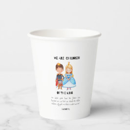 Gobelets En Papier Aquarelle Enfants Du Roi Fête Anniversaire