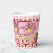 Aquarelle violet et rose