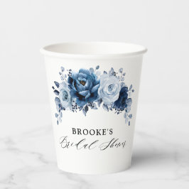 Gobelets En Papier Arlequin Bleu Poussiéreux Nuit Botanique  Réceptio