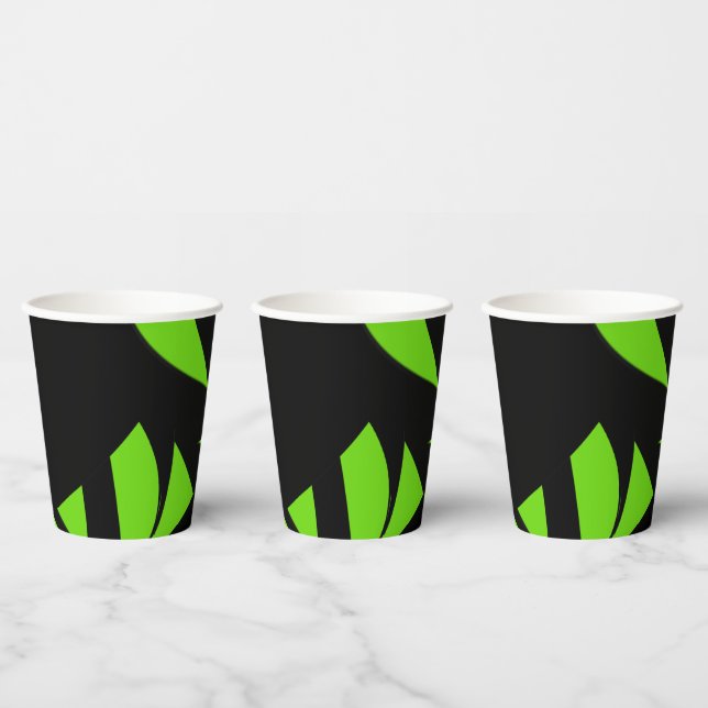 Gobelets En Papier Art contemporain vert / Noir (Multi)