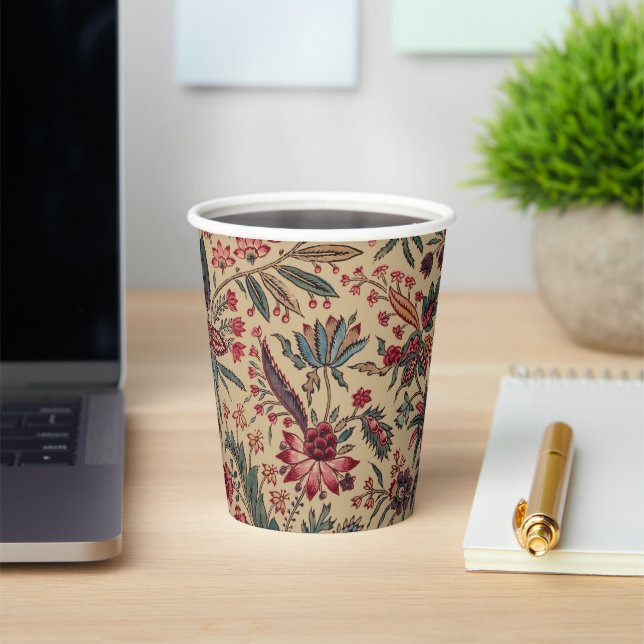 Gobelets En Papier Art floral de la tapisserie (Insitu)