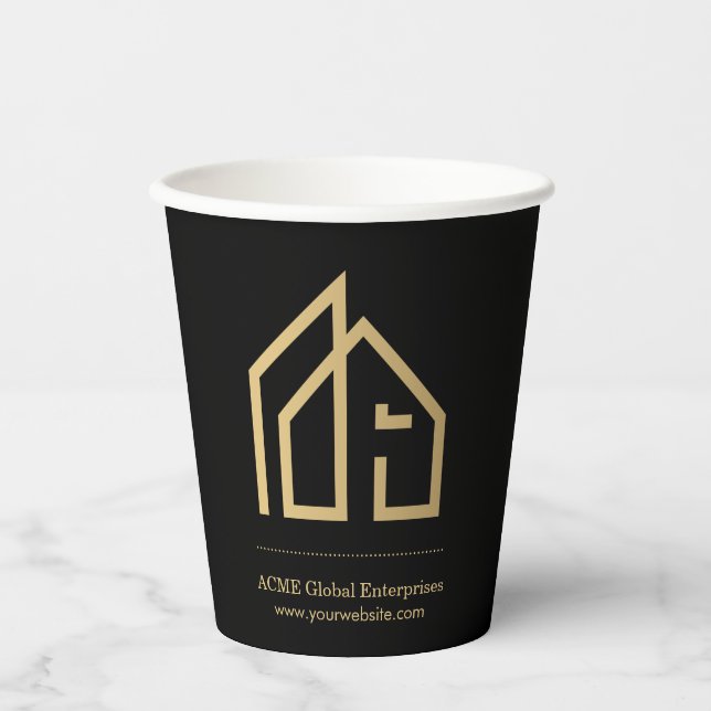 Gobelets En Papier Articles promotionnels Immobilier moderne (Recto)