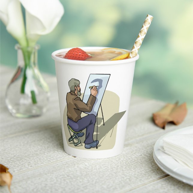 Gobelets En Papier Artiste Au Travail (Créateur téléchargé)