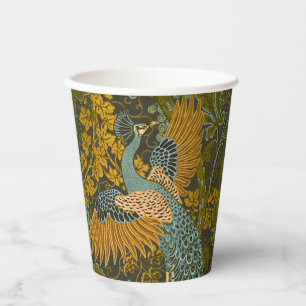 Gobelets En Papier Arts et artisanat Walter Crane motif paon