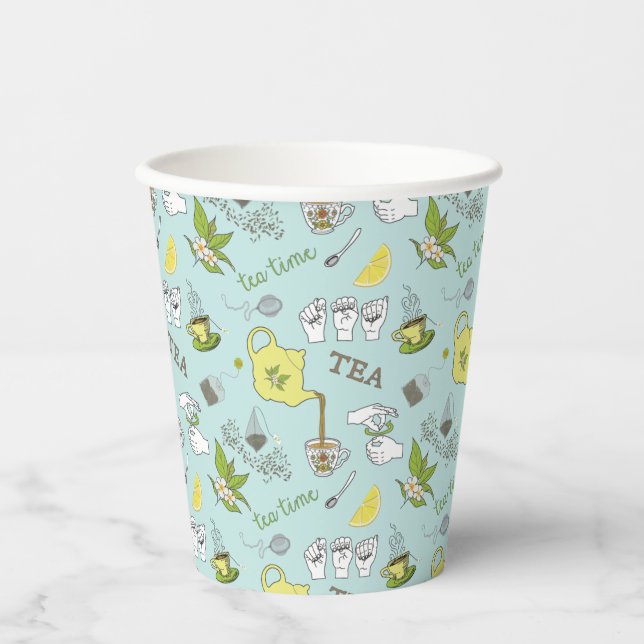 Gobelets En Papier ASL Tasses de papier thé (Recto)
