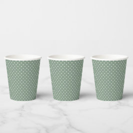 Gobelets En Papier Assiette en papier confettis Olive Sage