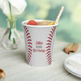 Gobelets En Papier Assiettes en papier personnalisées pour le basebal