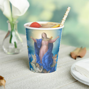 Gobelets En Papier Assomption religieuse de Marie Anges catholique