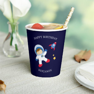 Gobelets En Papier Astronaut Boy Anniversaire de enfant Paper Cup