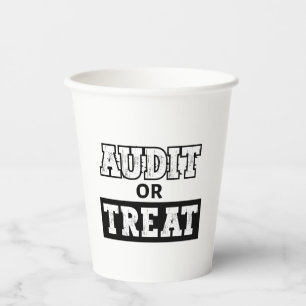 Gobelets En Papier Audit ou traitement - Comptable drôle Halloween