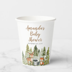 Gobelets En Papier Aventure animale de cerfs Camper Mountain Forest P