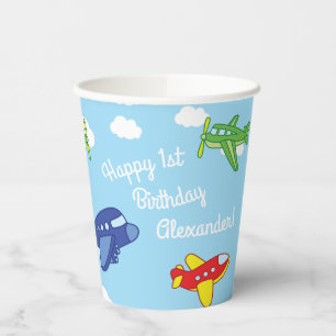 Gobelets En Papier Avions Jets Anniversaire fête mignonne Enfants 1e