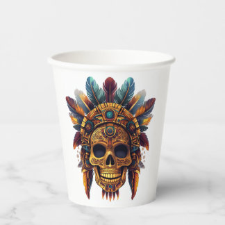 Gobelets En Papier Aztec Skull Relic