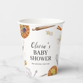 Gobelets En Papier Baby shower à tarte rustique