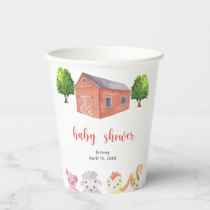 Gobelets En Papier Baby shower agricole - baby shower