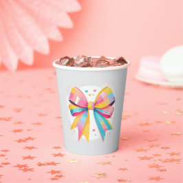 Gobelets En Papier Baby shower arc-en-ciel