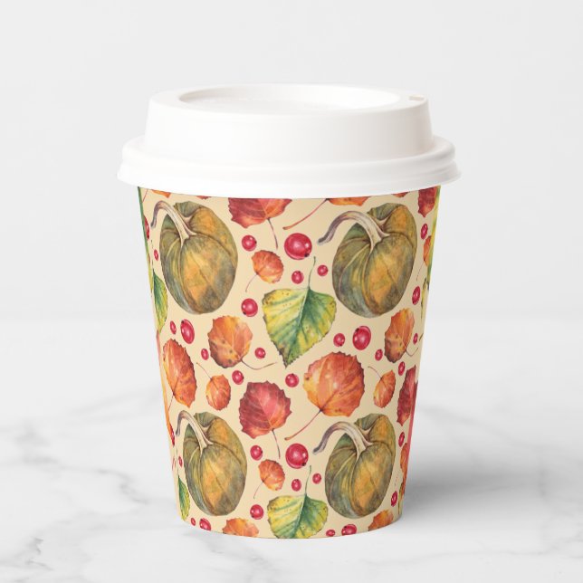 Gobelets En Papier Baby shower Automne Petit Citrouille (Recto)