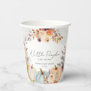 Gobelets En Papier Baby shower Automne Un Peu Citrouille