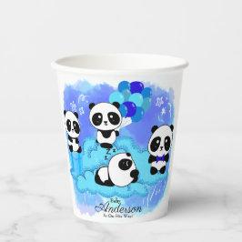 Gobelets En Papier Baby shower Baby Boy Pandas