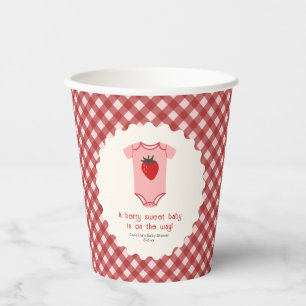 Gobelets En Papier Baby shower Berry Sweet Strawberry