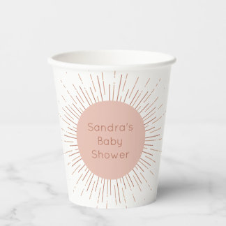 Gobelets En Papier Baby shower Boho Sun