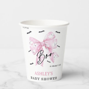 Gobelets En Papier Baby shower Boo Coquette Rose Bow