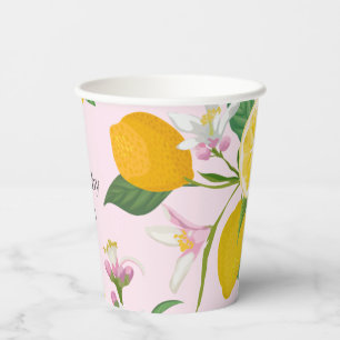 Gobelets En Papier Baby shower citron, Ciao bébé, thème italien