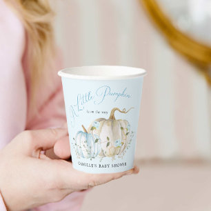 Gobelets En Papier Baby shower Citrouille Fall Boy Blue Little