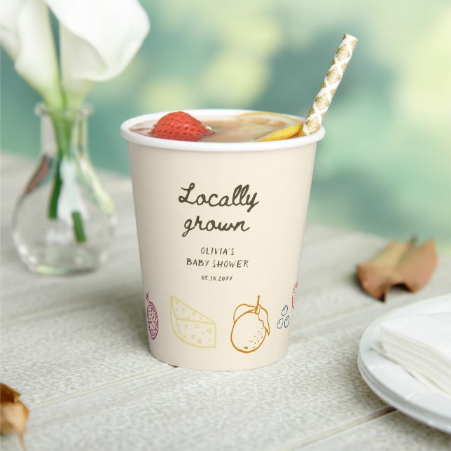Gobelets En Papier Baby shower cultivé localement (Insitu)