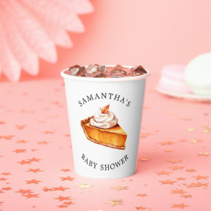 Gobelets En Papier Baby shower d'automne du Citrouille Cutie Pie