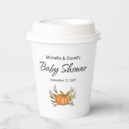 Gobelets En Papier Baby shower d'automne petit Citrouille