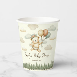 Gobelets En Papier Baby shower d'aventures aux ours flottants