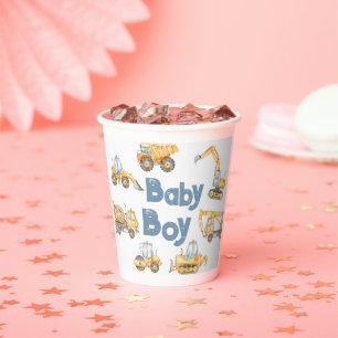 Gobelets En Papier Baby shower de construction Truck Party