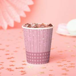 Gobelets En Papier Baby shower de crème humide en bois rose