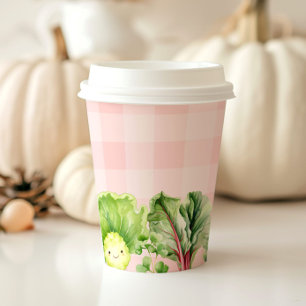 Gobelets En Papier Baby shower de fille rose de bébé cultivé localeme