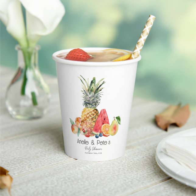 Gobelets En Papier Baby shower de fruits sucrés de Berry (Insitu)
