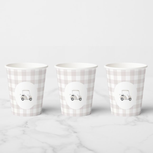 Gobelets En Papier Baby shower de golf neutre (Multi)