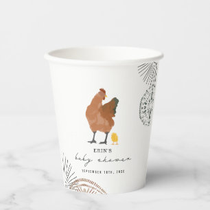 Gobelets En Papier Baby shower de poulet