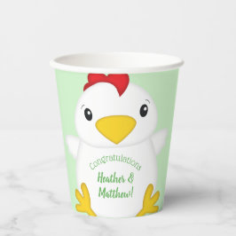 Gobelets En Papier Baby shower de poulet