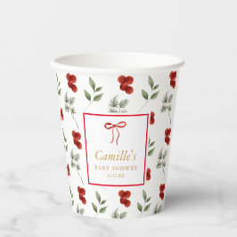 Gobelets En Papier Baby shower de verdure d'hiver