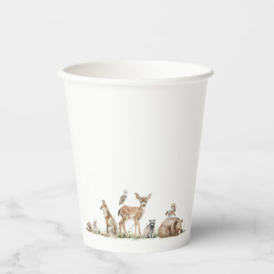 Gobelets En Papier Baby shower des animaux forestiers